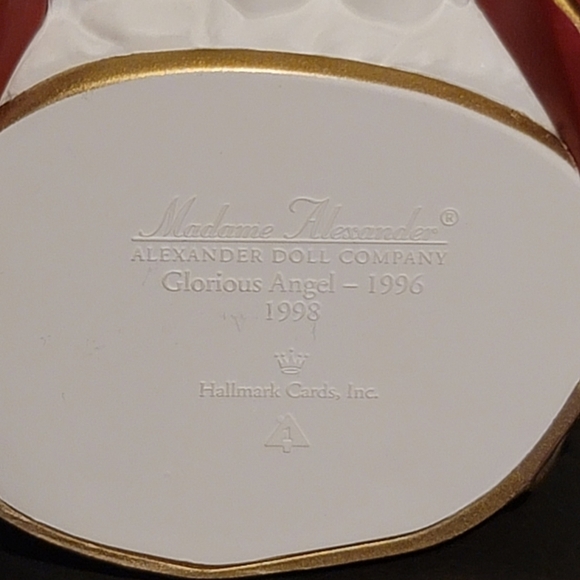 HALLMARK 4.5" Red Madame Alexander Glorious Angel Ornament Figurine 1996 - 1998 - Picture 10 of 14